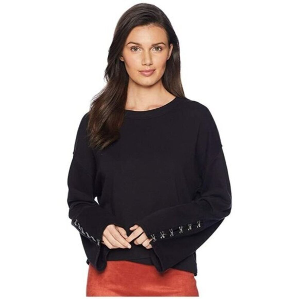 Joe's Jeans Sweatshirt Khaleesi Comfy Cozy Casual Loungewear Black Sz XS NWT